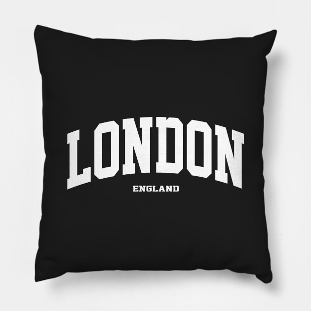 London England College Style Pillow by Aspita