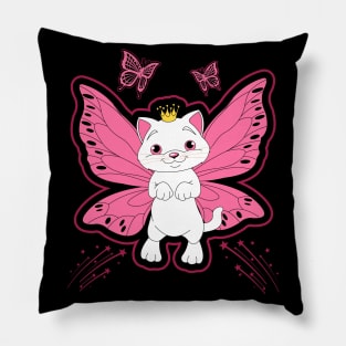 Butterfly Kitten Fairy Pillow