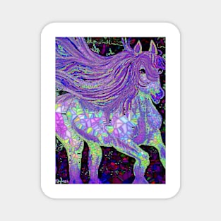 Fantsy Horse Abstract Mosaic Magnet