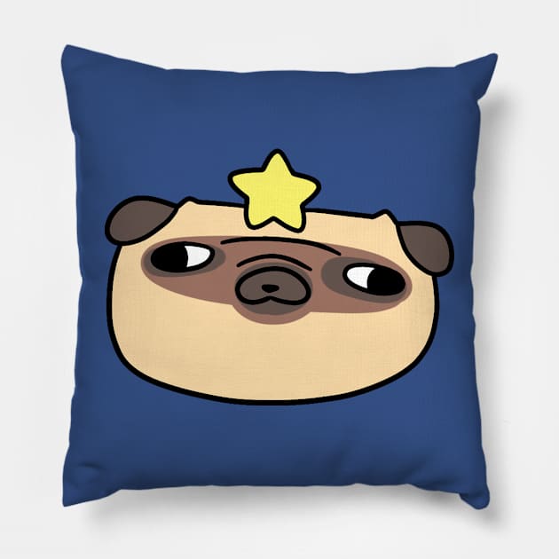 Star Pug Face Pillow by saradaboru