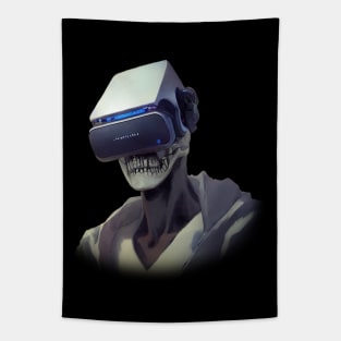 Undead in virtual reality helmet Tapestry