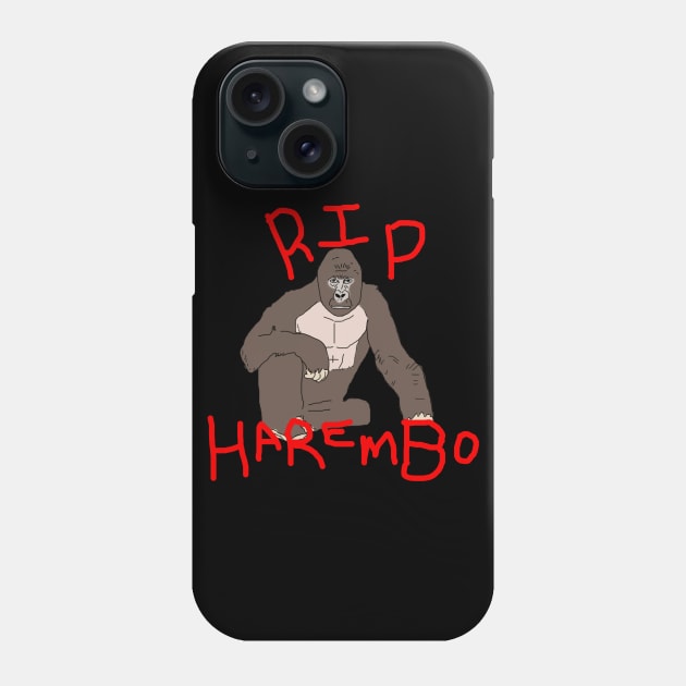 RIP Harembo Phone Case by Jijarugen