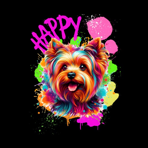 A colorful Yorkshire terrier by NightvisionDesign