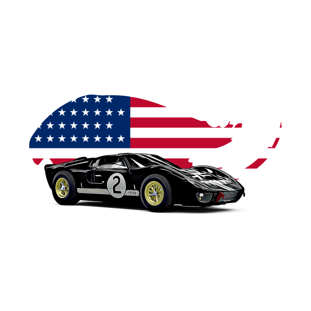 GT40 MK2 USA Print by Auto-Prints