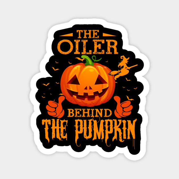 Mens The CHEF Behind The Pumpkin T shirt Funny Halloween T Shirt_OILER Magnet by Sinclairmccallsavd