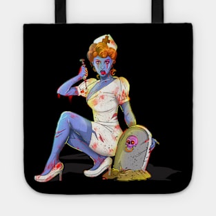 Bloody Halloween Nurse Zombie Tote