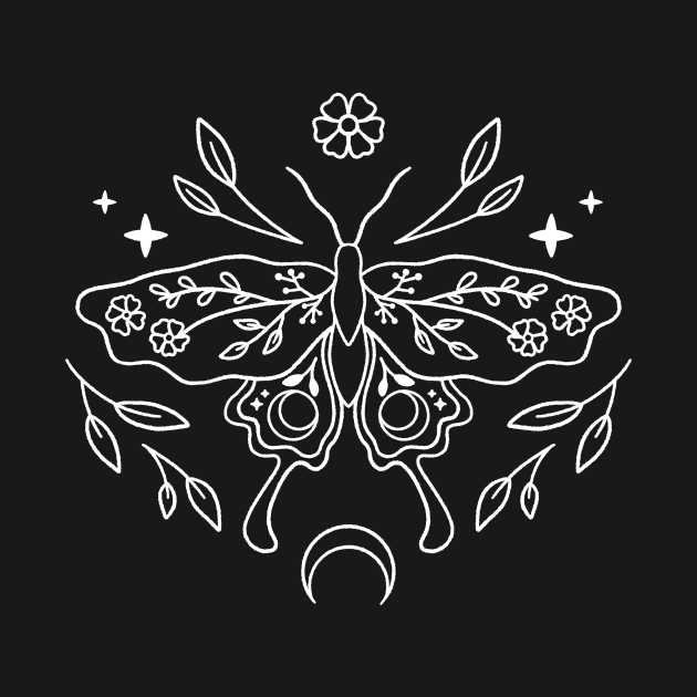 Celestial Floral Moth by xyz_studio