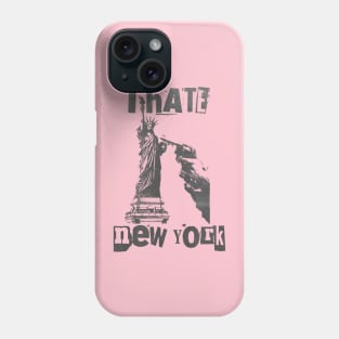 vintage i hate new york punk art Phone Case