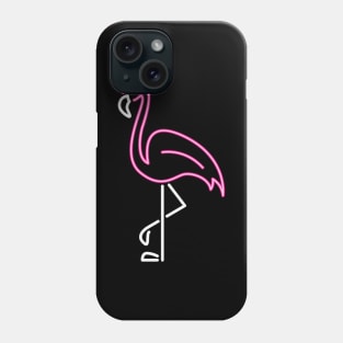 Neon pink flamingo Phone Case