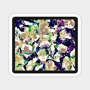 Splashy abstract floral print Magnet