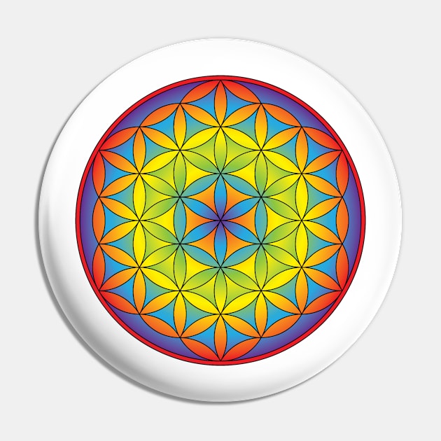 Flower of Life Pin by GalacticMantra