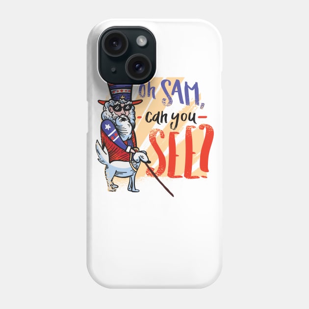 Funny Uncle Sam - Oh Sam, Can You See? 4th July Gift Phone Case by Ramadangonim