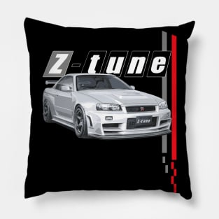 JDM CAR R34 V-SPEC II kyo z-tune GTR skyline silver nismo Pillow