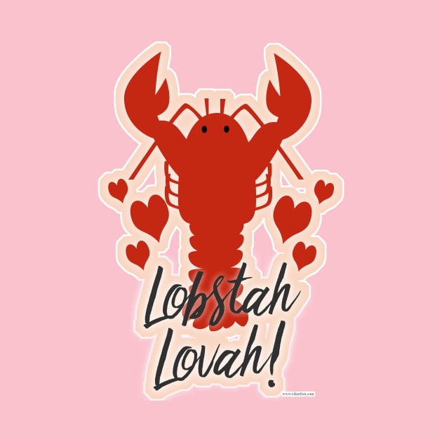 Lobster Lover Funny New England Accent Cartoon by Tshirtfort