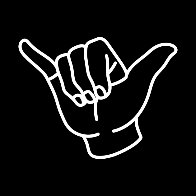 Shaka Minimal Cool Hand Sign for Surfing Culture by mangobanana