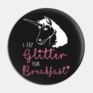 I Eat Glitter Unicorn - Dark Pin