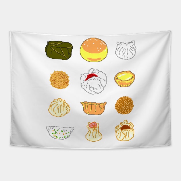 8-Bit Dim Sum Tapestry by CCDesign