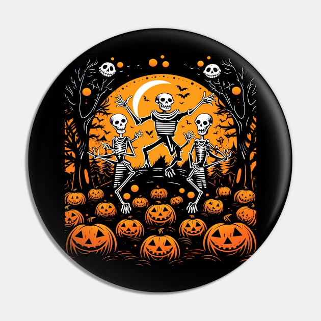 Skeleton Shuffle: A Playful Halloween Delight for Art Enthusiasts Pin by familycuteycom
