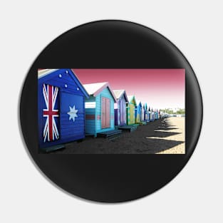 Bathing Boxes, Brighton Beach Pin