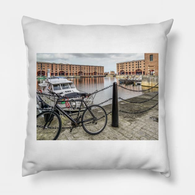 Albert Dock, Liverpool, England Pillow by millroadgirl