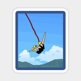 Bungee Jumping Jump To Freedom Magnet