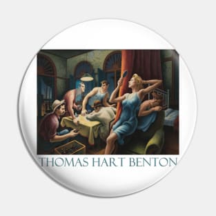 Poker Night by Thomas Hart Benton Pin