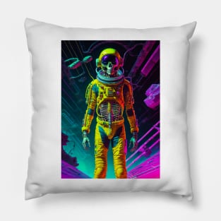 Skeleton in Spacesuit Pillow