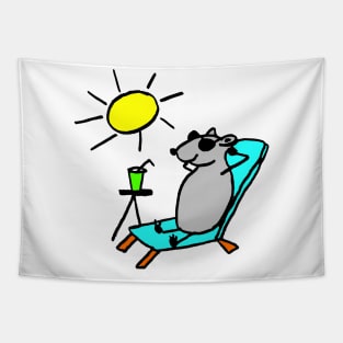 Rat on Vacation Tapestry