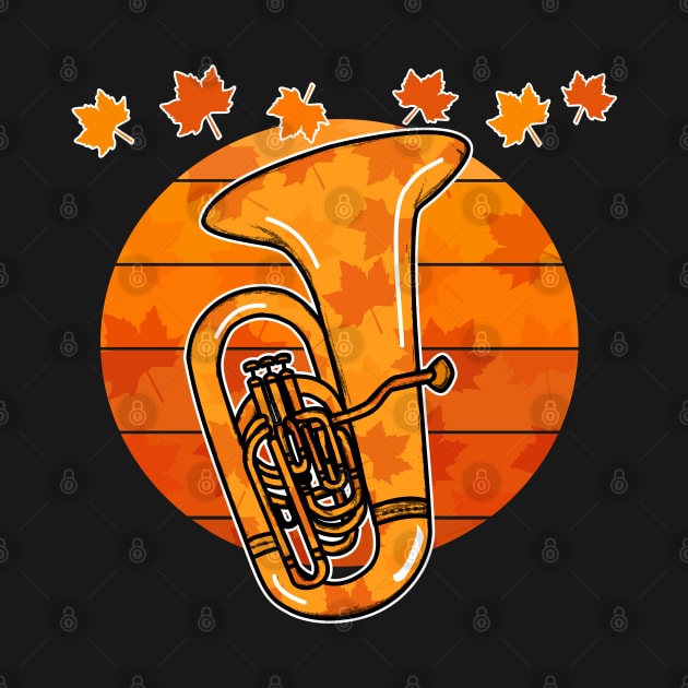 Fall Tuba Tubaist Brass Musician Autumn by doodlerob