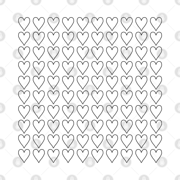 Heart Line Pattern Valentines Day by ellenhenryart