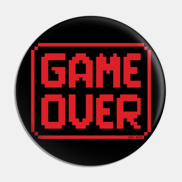 GAME OVER (Red) Pin by Roufxis