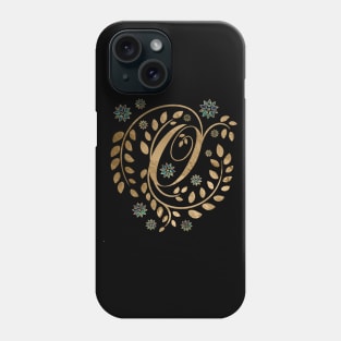 Luxury Golden Calligraphy Monogram with letter O Phone Case