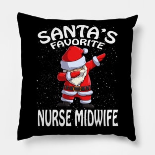 Santas Favorite Nurse Midwife Christmas Pillow