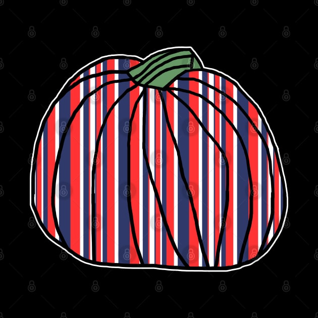 Halloween Horror Pumpkin Red Stripes by ellenhenryart