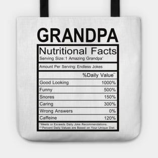 Grandpa Nutritional Facts Tote