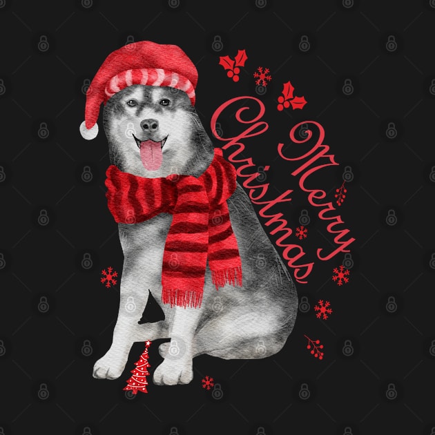 Christmas funny Haskey Dog by StarWheel
