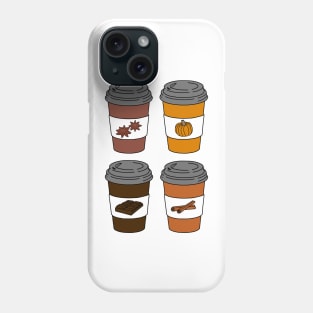 Fall Latte Pattern Phone Case