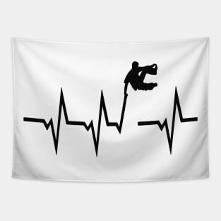 Parcour Heartbeat Funny Outdoor Running Sport Design Tapestry