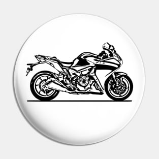 VFR1200F Motorcycle Sketch Art Pin