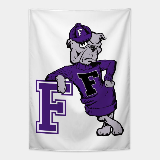 bulldog mascot purple