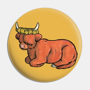 Highland coo Pin