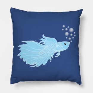 Beta Fish Making a Bubble Nest Pillow