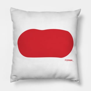 Red ellipse forma Pillow