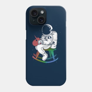 astronaut boy riding woor unicorn Phone Case