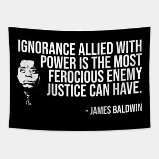 Enemy of Justice Quote, James Baldwin, Black History, African American Tapestry