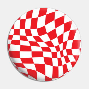 Arsenal Distorted Checkered Pattern Pin