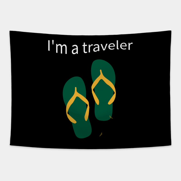 I am a traveler shirt Tapestry by Nonlani