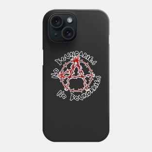 Anarchy symbol barbed wire Phone Case