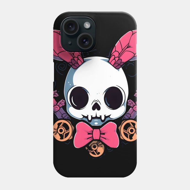 Skull Bunny Phone Case by The Digital Den