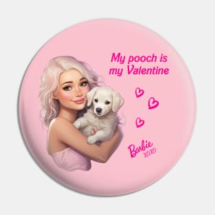 My pooch is my Valentine Pin